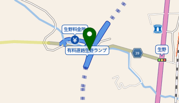 播但連絡有料道路 生野 下り 出口の地図画像