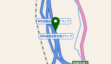 播但連絡有料道路 生野北第1 上り 出口の地図画像