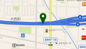 名神高速道路 尼崎IC 下り 入口の地図画像