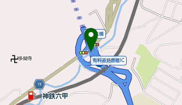 六甲北有料道路 唐櫃IC 下り 入口の地図画像