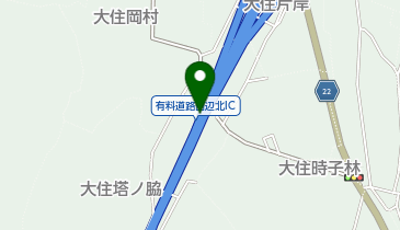 京奈和自動車道 田辺北IC 上り 出口の地図画像