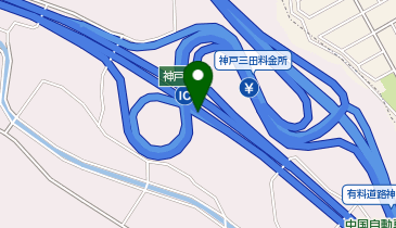 中国自動車道 神戸三田IC 下り 出口の地図画像