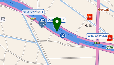 京滋バイパス 久御山IC 下り 入口の地図画像