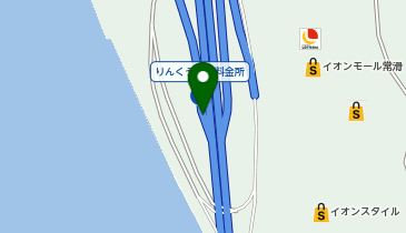 中部国際空港連絡道路 りんくうIC 下り 出口の地図画像
