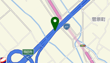 東名阪自動車道 四日市IC 下り 出口の地図画像