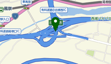 小田原厚木道路 小田原西IC 上り 入口の地図画像