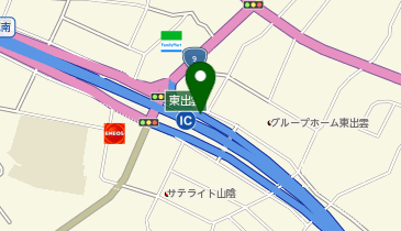 山陰道(米子西-東出雲) 東出雲IC 上り 入口の地図画像