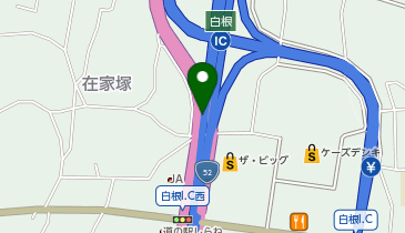 中部横断自動車道 白根IC 下り 出口の地図画像