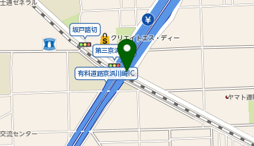 第三京浜道路 京浜川崎IC 下り 入口の地図画像