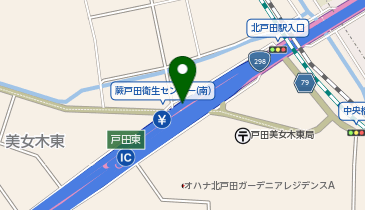 東京外環自動車道 戸田東IC 外回り 入口の地図画像