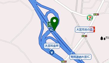 千葉東金道路 大宮IC 下り 入口の地図画像