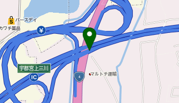 北関東自動車道 宇都宮上三川IC 西行き 出口の地図画像