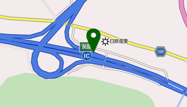 北関東自動車道 友部IC 東行き 入口の地図画像