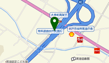 東水戸道路 水戸大洗IC 下り 出口の地図画像