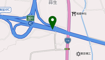 福島空港・あぶくま南道路 玉川IC 上り 出口の地図画像