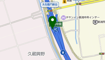 磐越自動車道 新潟中央IC 下り 出口2の地図画像