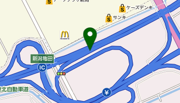 日本海東北自動車道 新潟亀田IC 上り 出口の地図画像
