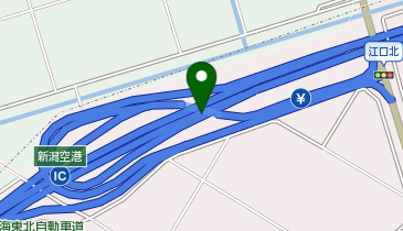 日本海東北自動車道 新潟空港IC 上り 出口の地図画像