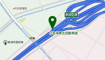 日本海東北自動車道 新潟空港IC 下り 出口の地図画像