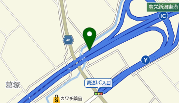 日本海東北自動車道 豊栄新潟東港IC 下り 出口の地図画像