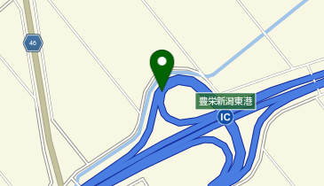日本海東北自動車道 豊栄新潟東港IC 下り 入口の地図画像