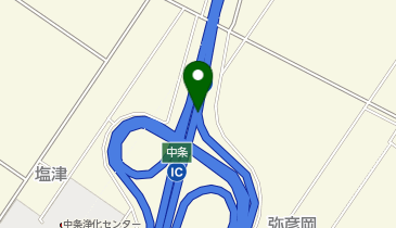 日本海東北自動車道 中条IC 上り 出口の地図画像