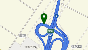 日本海東北自動車道 中条IC 下り 入口の地図画像