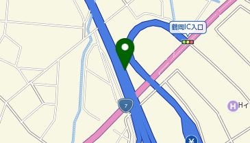 山形自動車道 鶴岡IC 上り 出口の地図画像