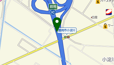 山形自動車道 鶴岡IC 下り 出口の地図画像