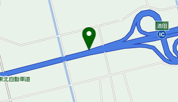 日本海東北自動車道 酒田IC 下り 出口の地図画像