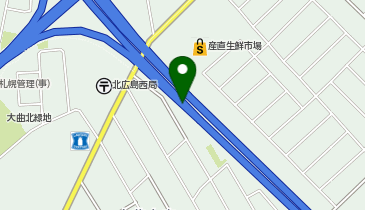 道央自動車道 北広島IC 下り 出口の地図画像