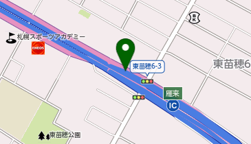札樽自動車道(均一区間) 雁来IC 下り 出口の地図画像