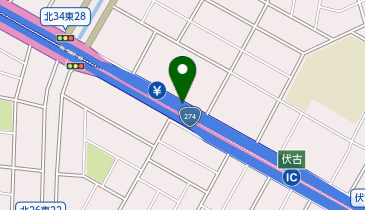 札樽自動車道(均一区間) 伏古IC 下り 入口の地図画像