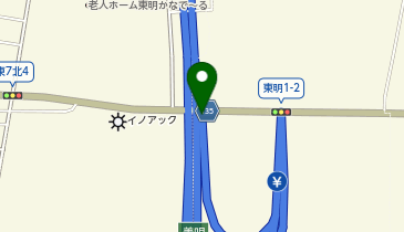 道央自動車道 美唄IC 上り 出口の地図画像