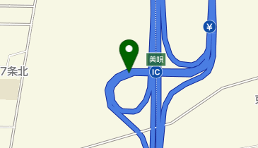 道央自動車道 美唄IC 下り 入口の地図画像