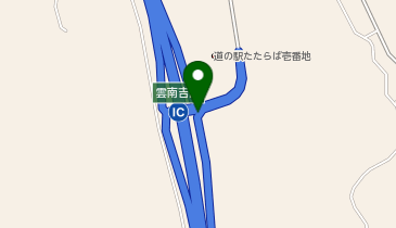 松江自動車道(無料区間) 雲南吉田IC 上り 入口の地図画像