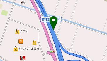東海環状自動車道 東員IC 内回り 出口の地図画像