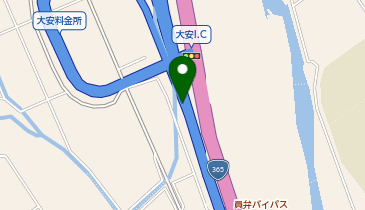 東海環状自動車道 大安IC 外回り 出口の地図画像