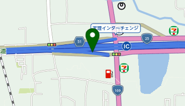 西名阪自動車道 天理IC 上り 入口の地図画像