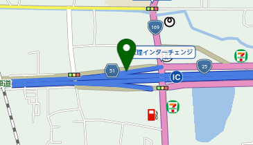 西名阪自動車道 天理IC 下り 出口の地図画像