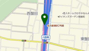 名古屋第二環状自動車道 富田IC 外回り 出口の地図画像