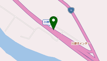 東北中央自動車道 川原子IC 上り 出口の地図画像
