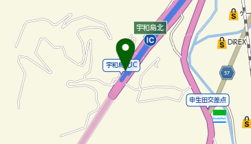 松山自動車道 宇和島北IC 上り 出口の地図画像