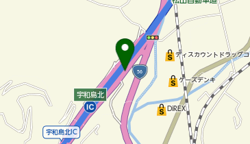 松山自動車道 宇和島北IC 下り 入口の地図画像