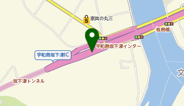 松山自動車道 宇和島坂下津IC 下り 入口の地図画像