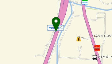 松山自動車道 宇和島南IC 上り 出口の地図画像