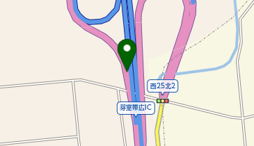 帯広広尾自動車道 芽室帯広IC 上り 出口の地図画像