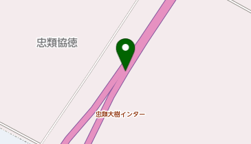 帯広広尾自動車道 忠類大樹IC 下り 出口の地図画像