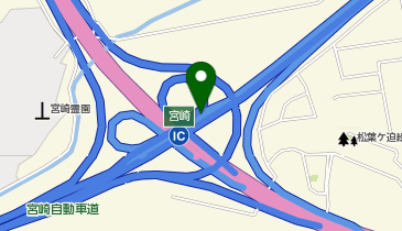 一ツ葉有料道路 宮崎IC 下り 入口の地図画像