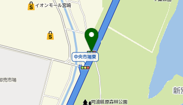 一ツ葉有料道路 中央市場東交差点出入口 上り 入口の地図画像